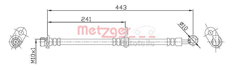 METZGER 4115187 Bremsschlauch